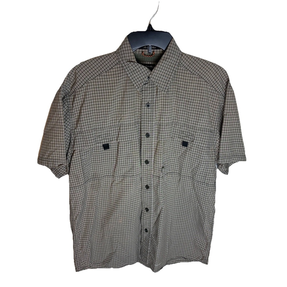 Eddie Bauer Legend McNary Button Up Shirt Men's Small Vented Solid Pocketed